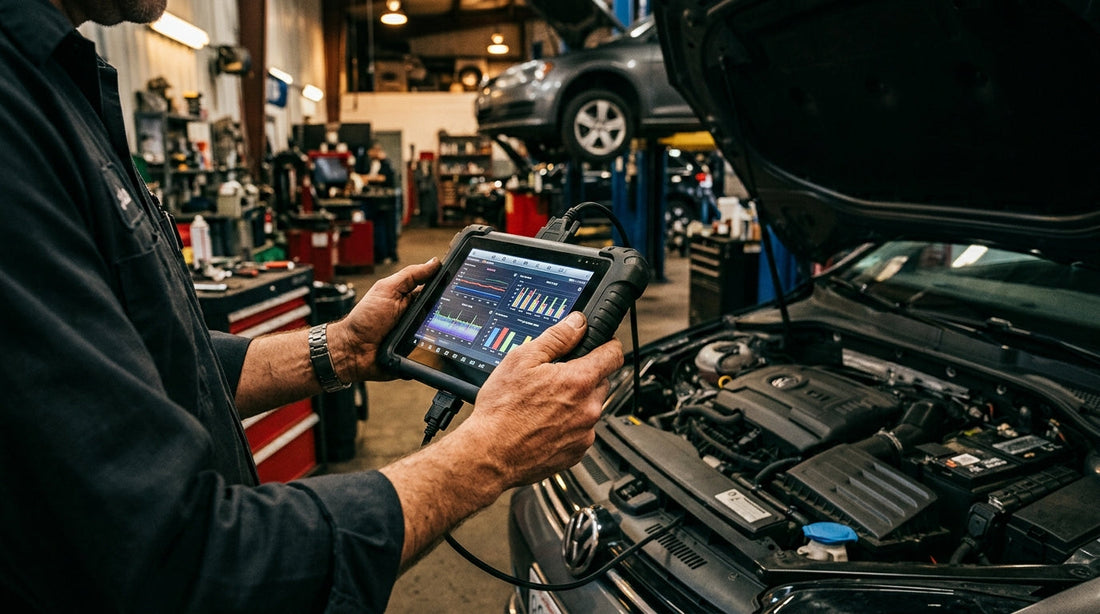 Diagnostikas planšetdators autoservisā