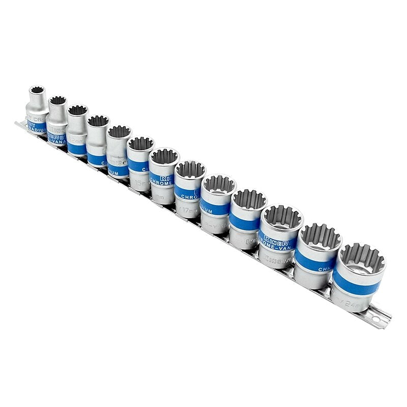 1/2" uzgriežņu atslēgu komplekts, 13 gab., SPLINE