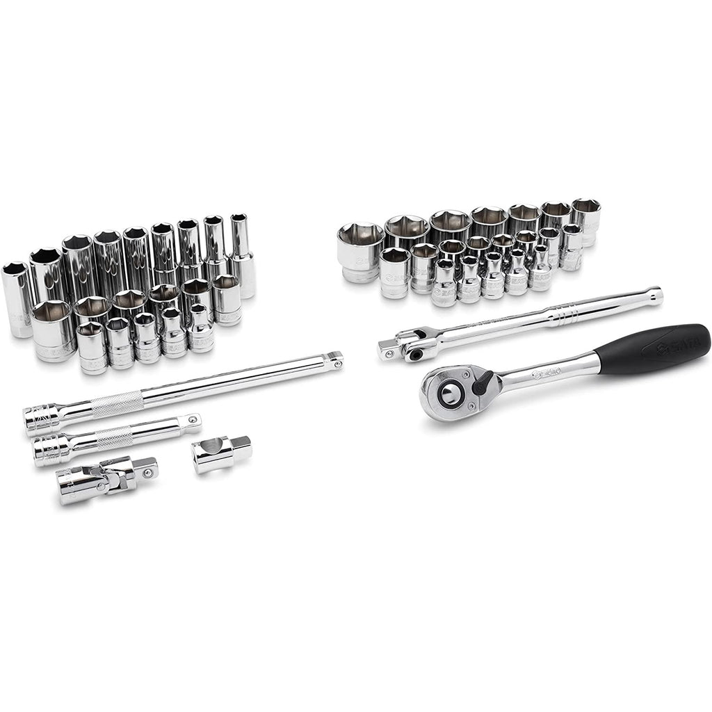 1/2" uzgriežņu atslēgu komplekts, 46 gab. (8-32)+(3/8" -1") (S.A.E.)