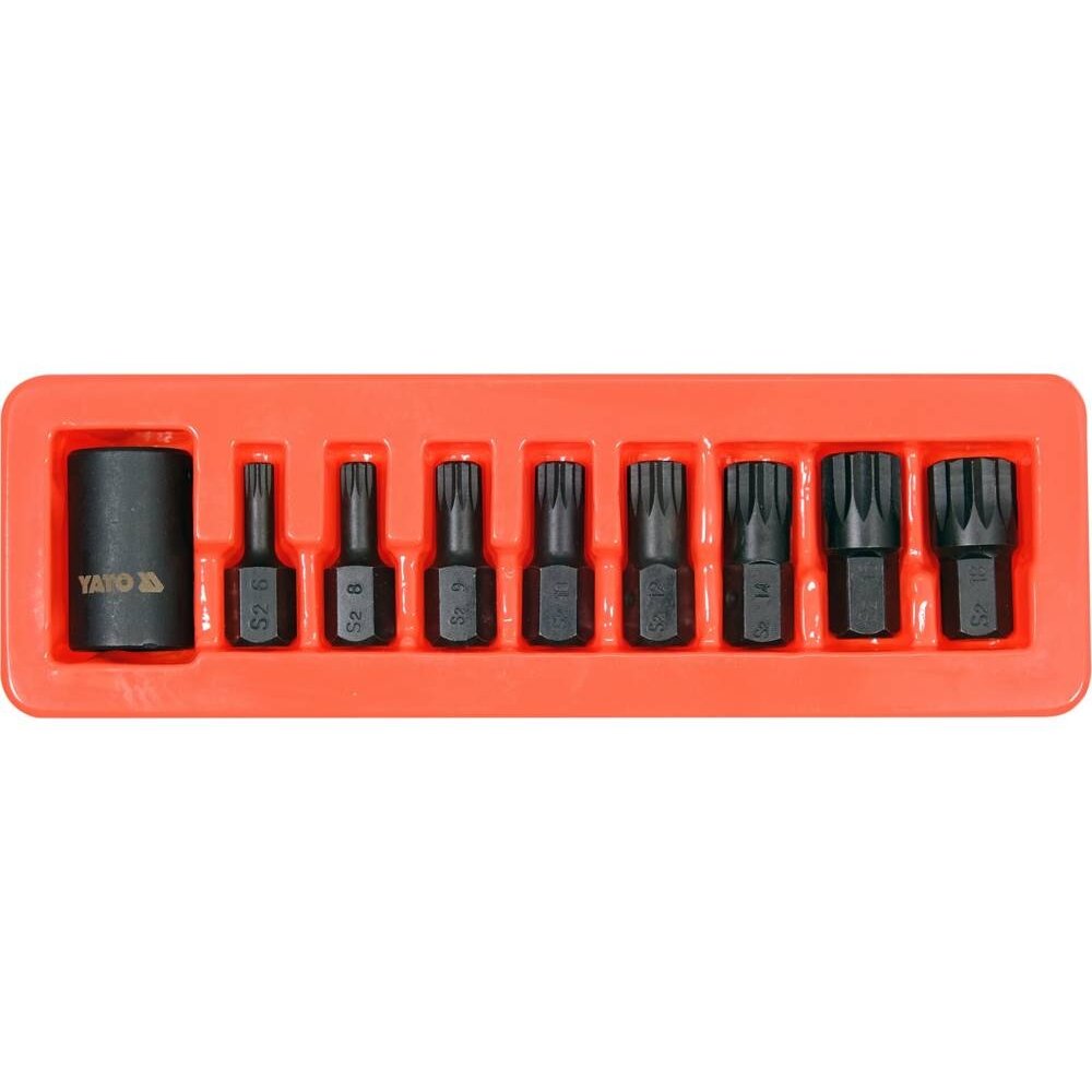 1/2" Dr. Bit triecienuzgaļu komplekts (SPLINE) 9 gab.