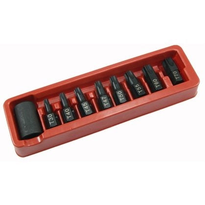 1/2" Dr. Bit triecienatslēgu komplekts (TORX), 9 gab.