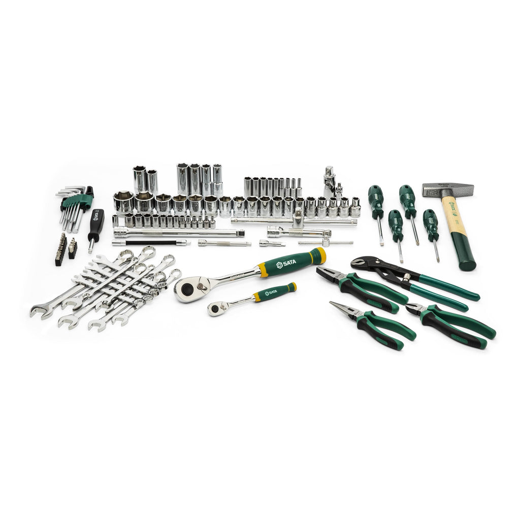 1/2" + 1/4" uzgriežņu atslēgu komplekts, 104 gab.
