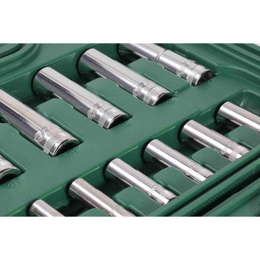 1/4" + 1/2" uzgriežņu atslēgu komplekts, 88 gab.