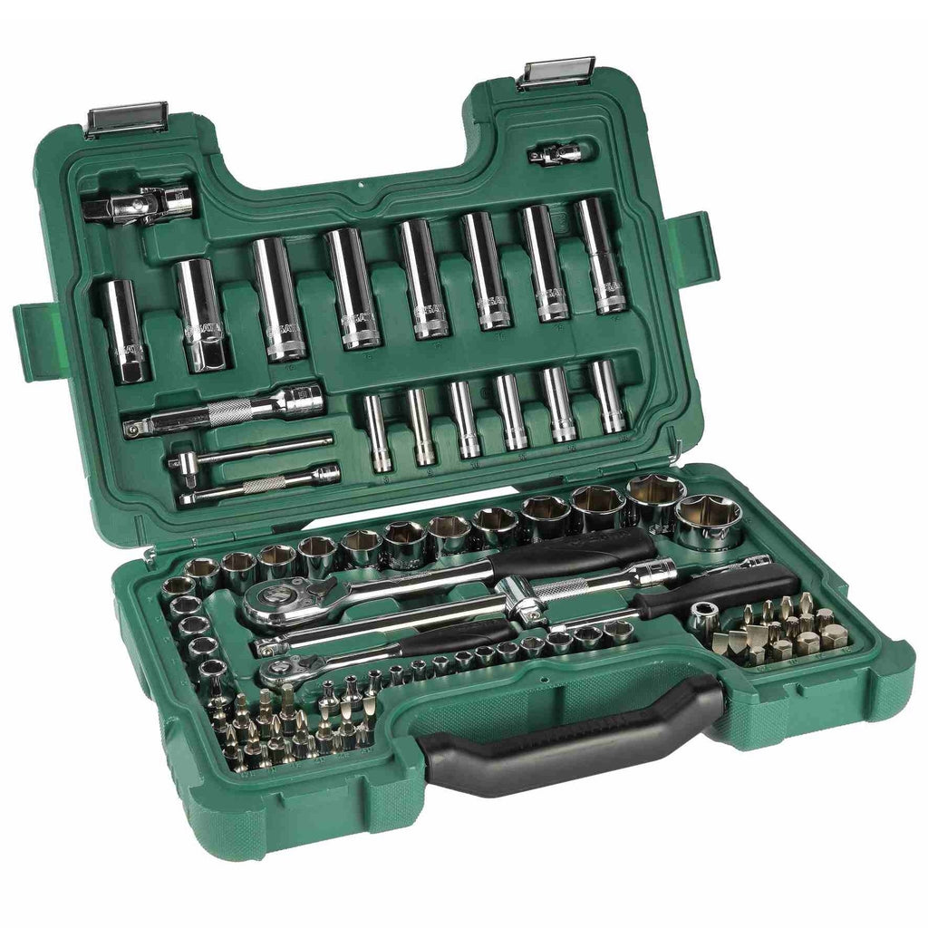 1/4" + 1/2" uzgriežņu atslēgu komplekts, 88 gab.