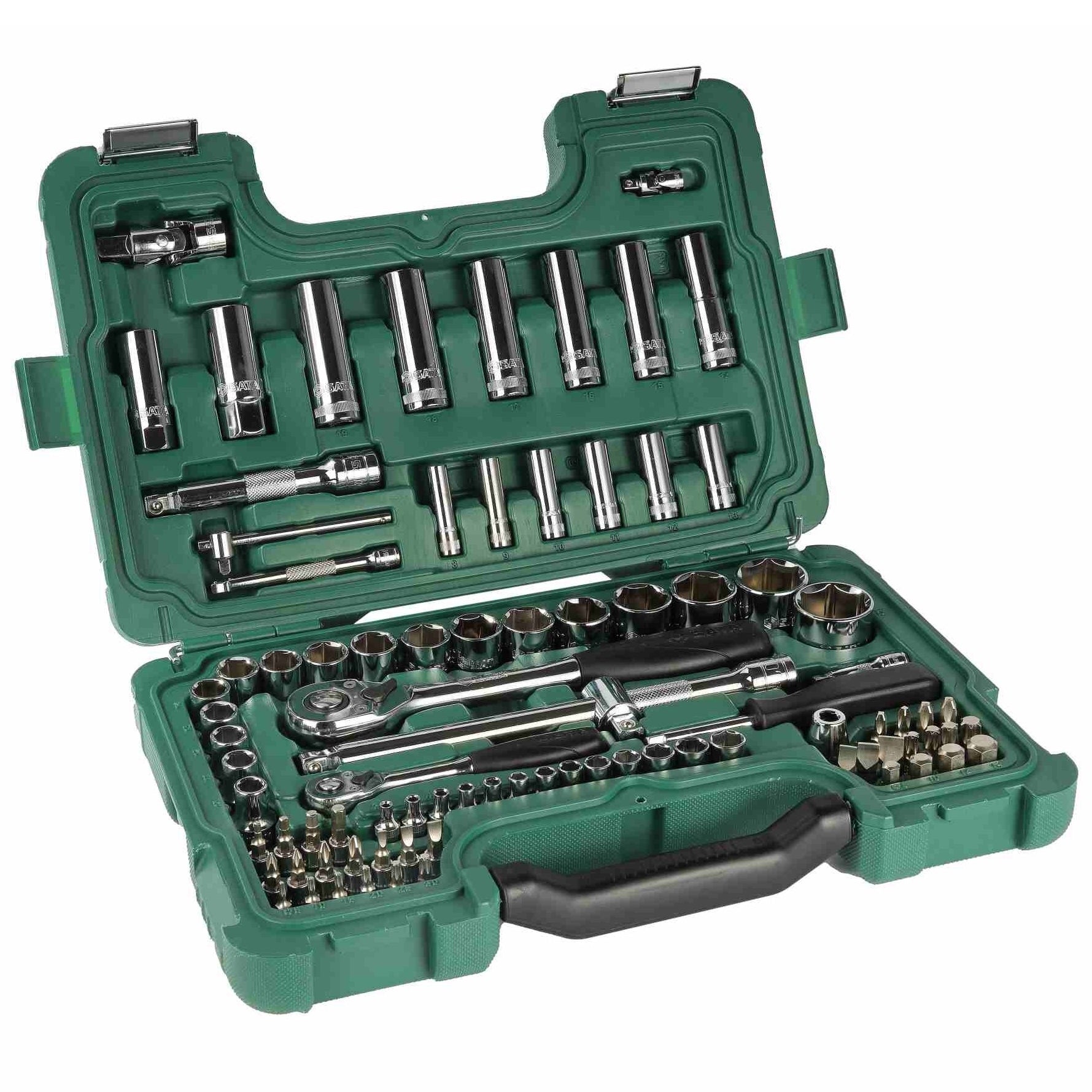 1/4" + 1/2" uzgriežņu atslēgu komplekts, 88 gab.
