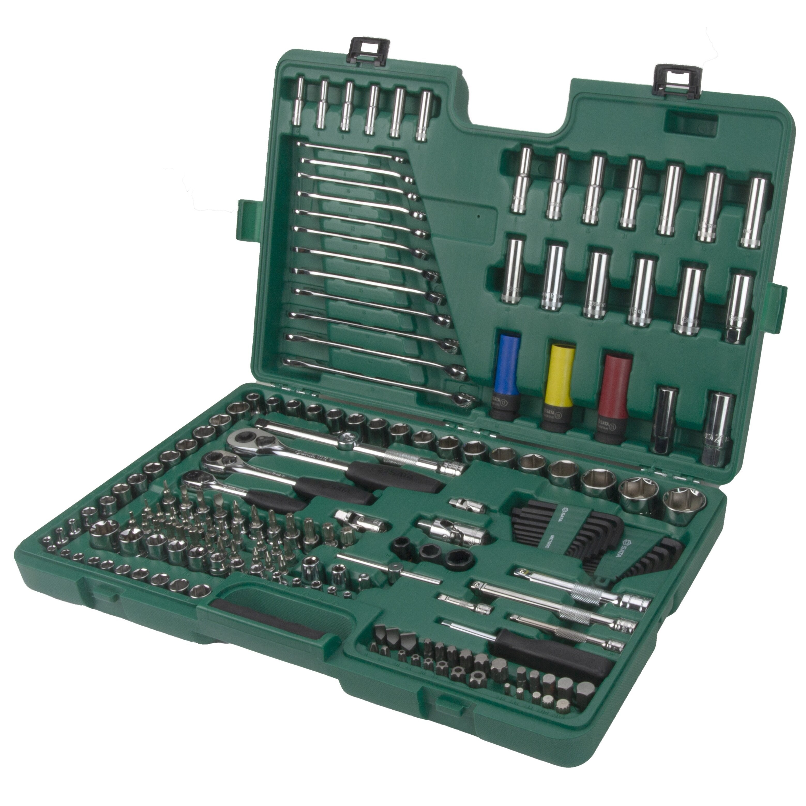 1/4" + 3/8" + 1/2" Dr. Mechanics galvenais komplekts (sešstūra atslēgas) 190 gab.