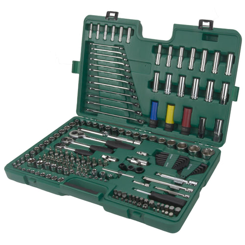 1/4" + 3/8" + 1/2" Dr. Mechanics galvenais komplekts (sešstūra atslēgas) 190 gab.