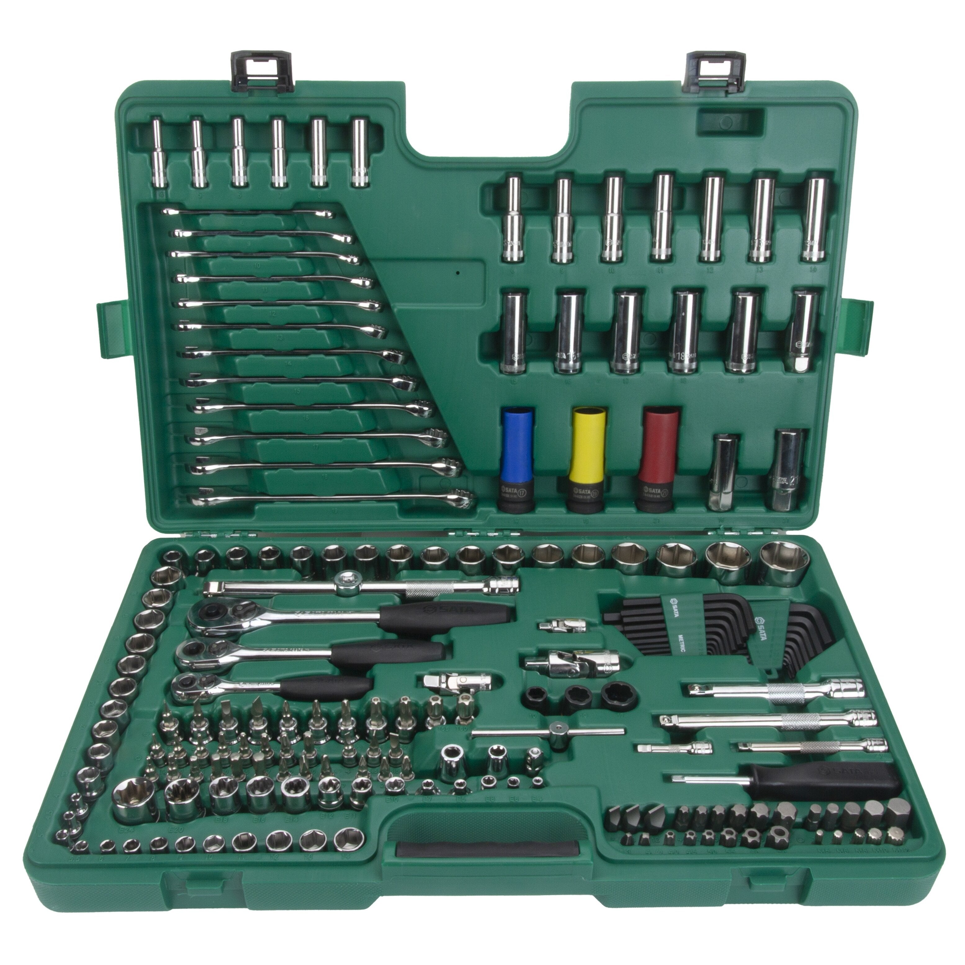 1/4" + 3/8" + 1/2" Dr. Mechanics galvenais komplekts (sešstūra atslēgas) 190 gab.