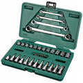 1/4" + 3/8" Dr. E-TORX uzgriežņu atslēgu komplekts, 35 gab.