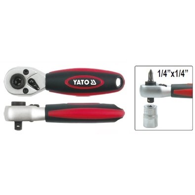 1/4" Dr. Ratchet reversīvs 105 mm ar 1/4" uzgaļa piedziņu