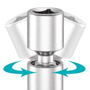 3/8" Dr. Universāla aizdedzes sveču uzgalis 14 mm 12 punktu ar magnētu