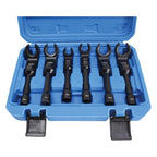 Crowfoot uzgriežņatslēgu komplekts 3/8" 6 gab. ar šarnīru SATRA