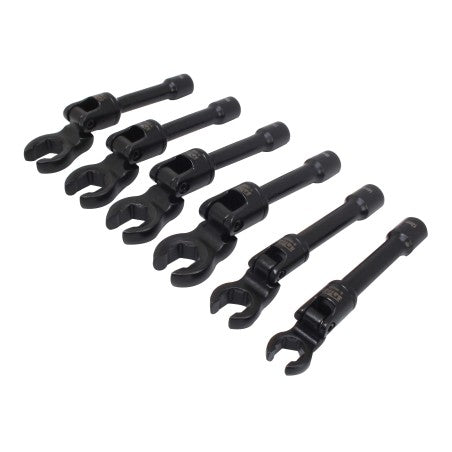 Crowfoot uzgriežņatslēgu komplekts 3/8" 6 gab. ar šarnīru SATRA