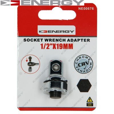 Galviņas adapteris 1/2" uz 19 mm atslēgu ENERGY