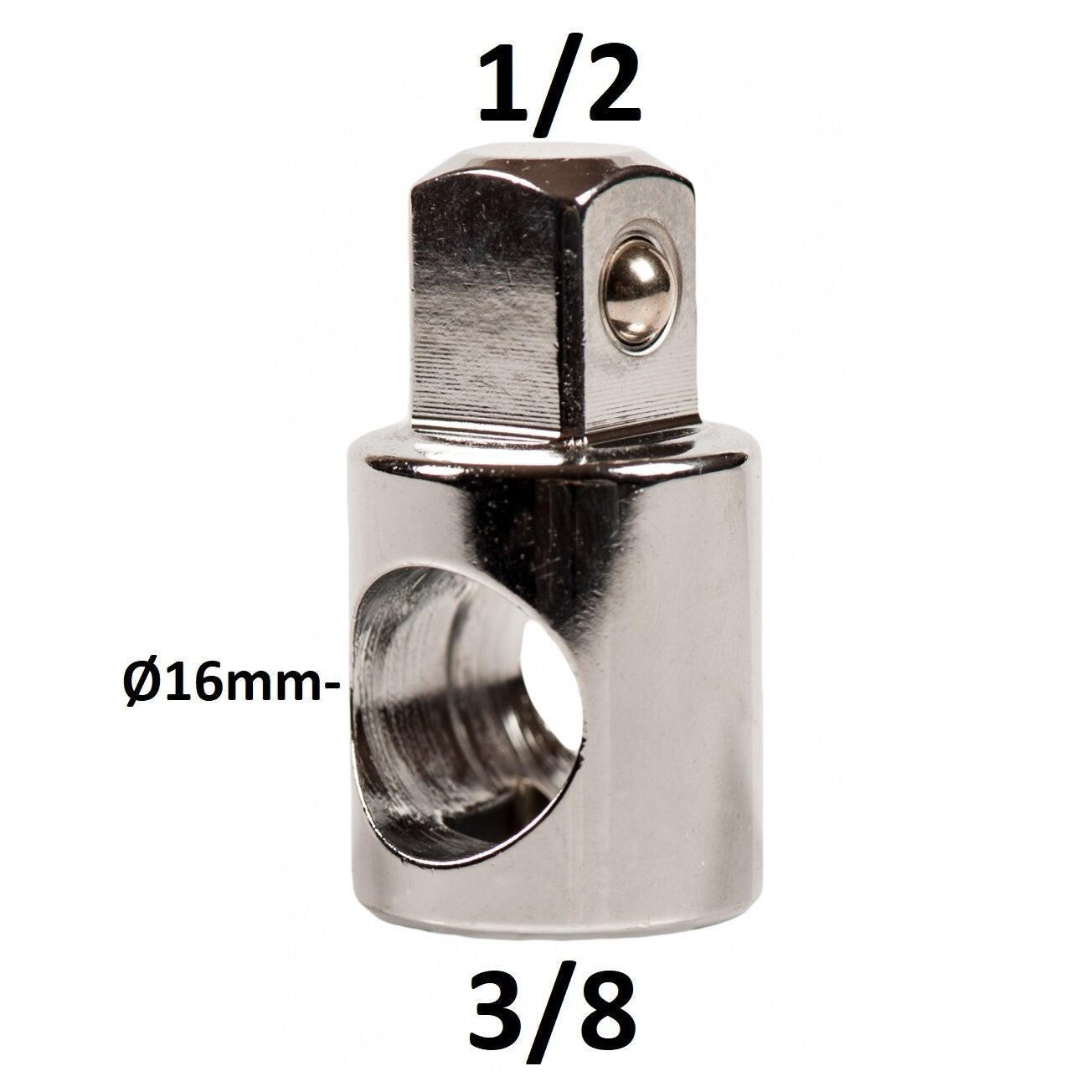 Dr. 3-ceļu adapteris 3/8" - 1/2"