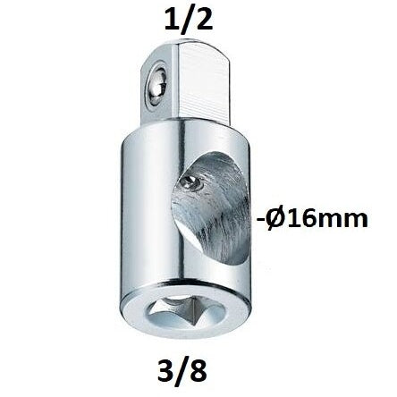 3 virzienu adapteris 3/8" - 1/2"