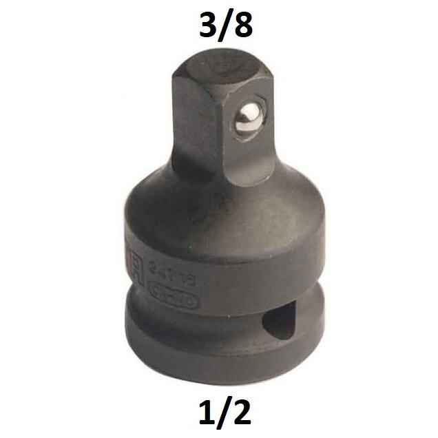 1/2" Dr. trieciena adapteris 1/2" (iekšējais) - 3/8" (izgriezums)