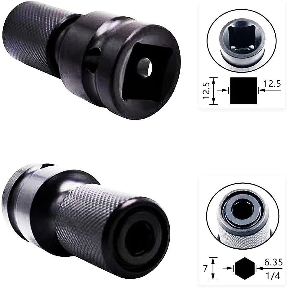 1/2" Dr. Triecienadapteris HEX 1/4" uzgaļiem
