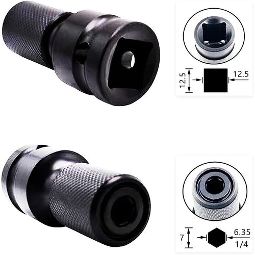 1/2" Dr. Triecienadapteris HEX 1/4" uzgaļiem