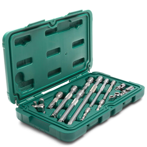 1/4" + 3/8" Dr. Adapteris un piederumu komplekts 16 gab.