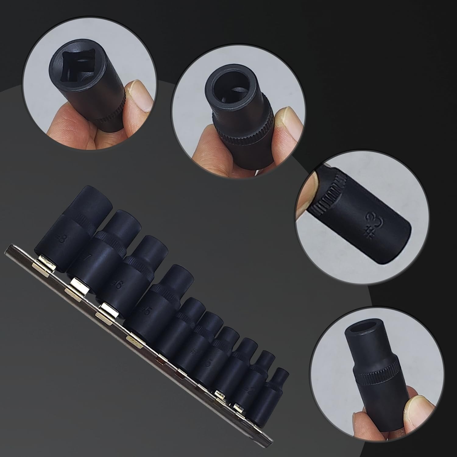 Krānu adapteru komplekts 1/4", 3/8" (10 gab.)