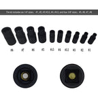Krānu adapteru komplekts 1/4", 3/8" (10 gab.)