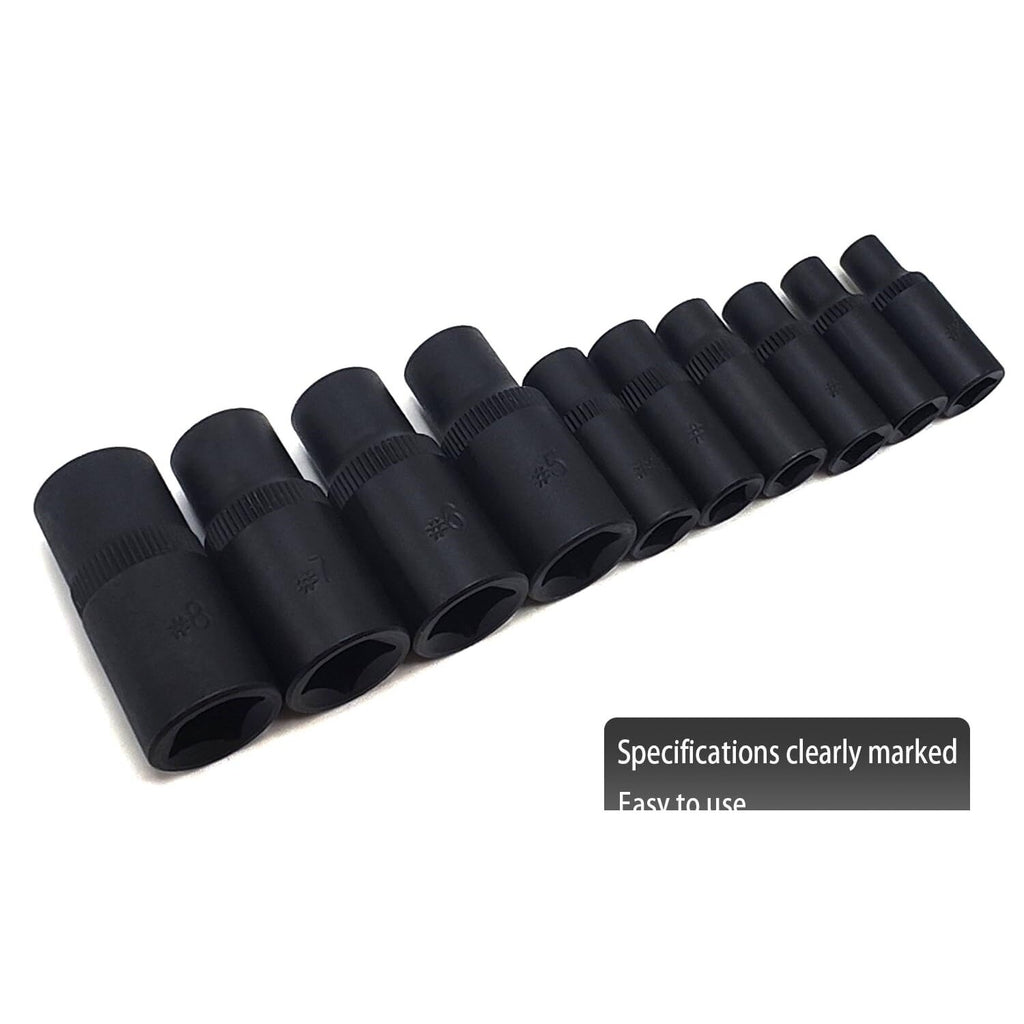 Krānu adapteru komplekts 1/4", 3/8" (10 gab.)