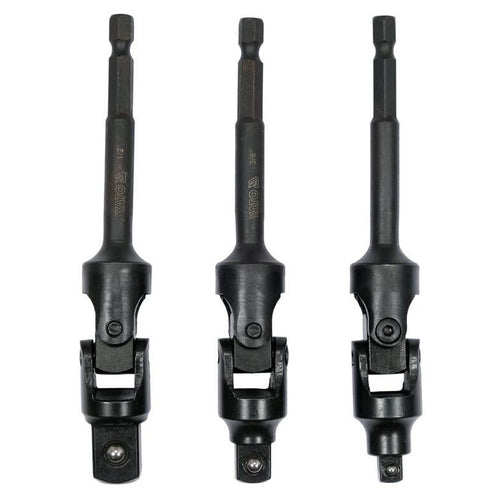 1/4" + 3/8" + 1/2" Dr. Urbja uzmavu grozāmo adapteru komplekts, 3 gab.