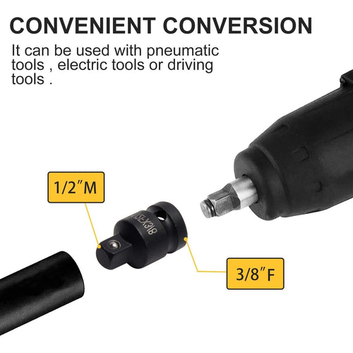 1/4" + 3/8" + 1/2" + 3/4" triecienskrūvju adapteru komplekts, 6 gab.