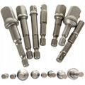 1/4" + 3/8" + 1/2" Dr. Drill uzgaļu adapteru komplekts, 8 gab.