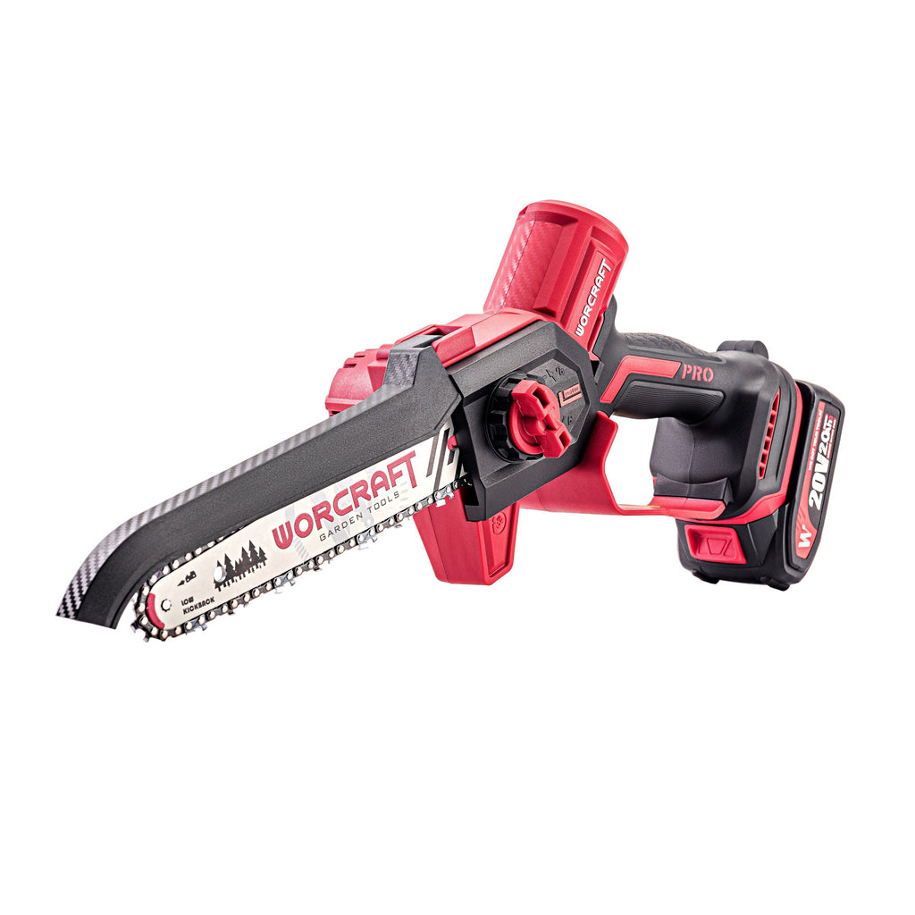 Li-ion bezvadu rokas zāģis WORCRAFT 8" 20 V 2x2,0 Ah (BMC)