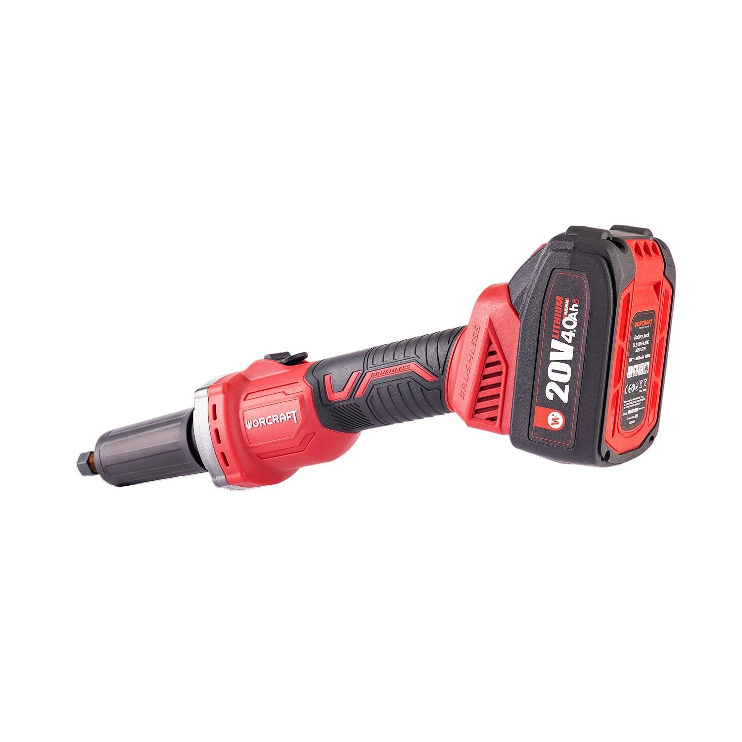 6 mm litija jonu bezvadu mini leņķslīpmašīna WORCRAFT 20 V