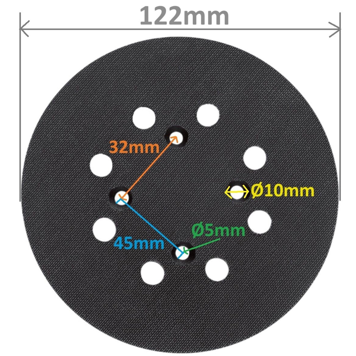 Slīpēšanas plāksne bezvadu rotācijas slīpmašīnai CRS-S20Li 122 mm WORCRAFT