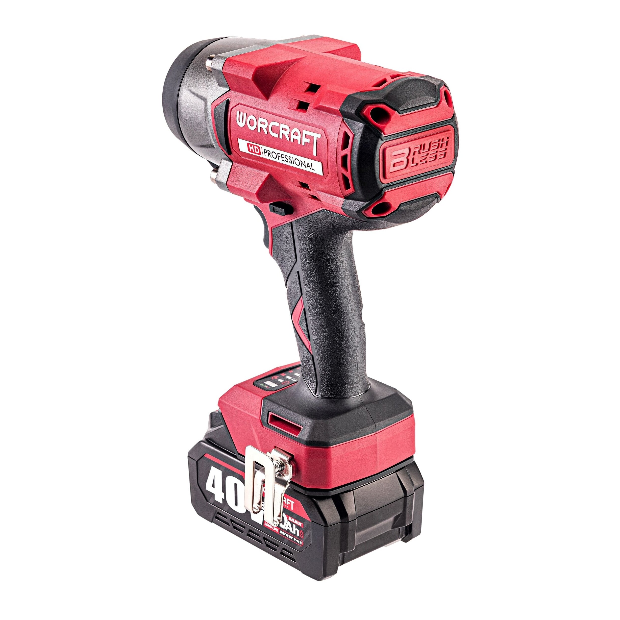 Li-ion bezsuku bezvadu triecienatslēga WORCRAFT 3/4'' 2600 Nm 40 V (BMC)