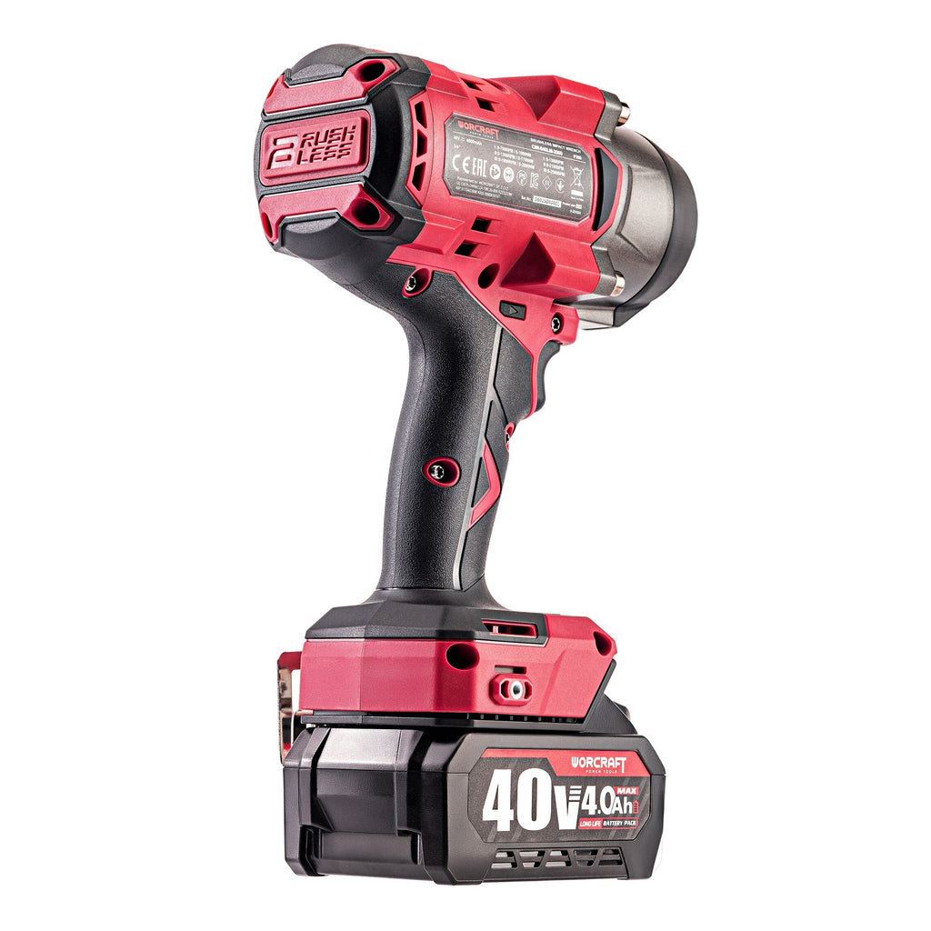 Li-ion bezsuku bezvadu triecienatslēga WORCRAFT 3/4'' 2600 Nm 40 V (BMC)
