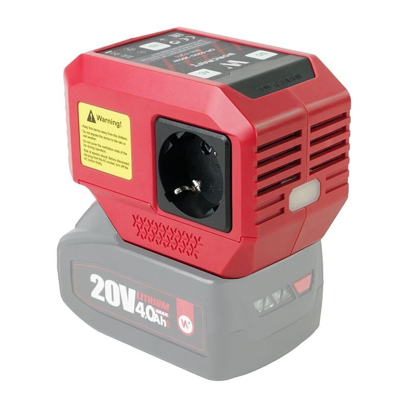 WORCRAFT 20 V USB + 220 V akumulatora invertors