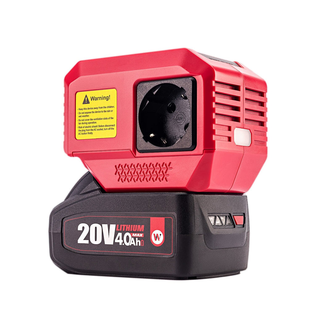 WORCRAFT 20 V USB + 220 V akumulatora invertors