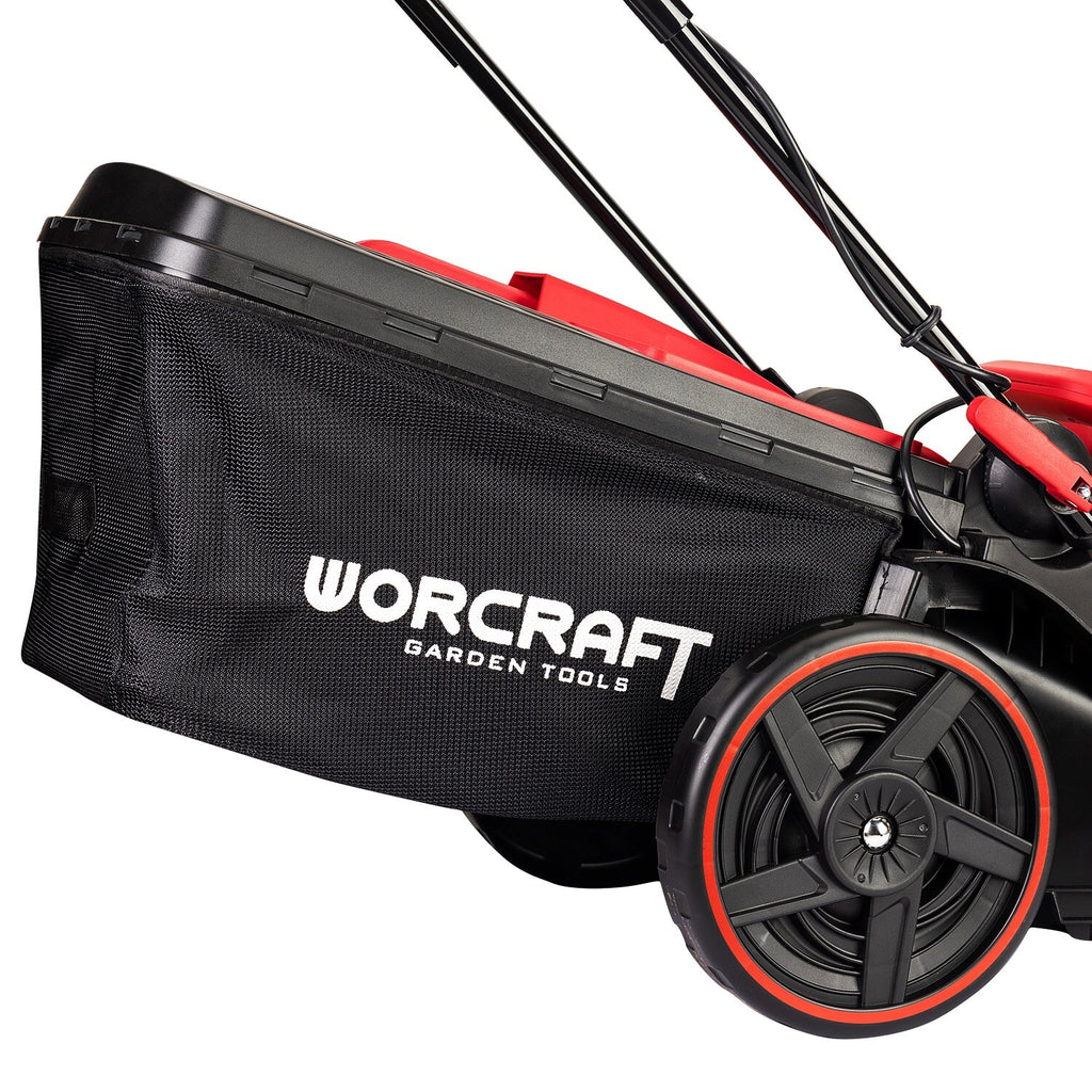 WORCRAFT 40V (20V + 20V) bezvadu bezsuku zāles pļāvējs
