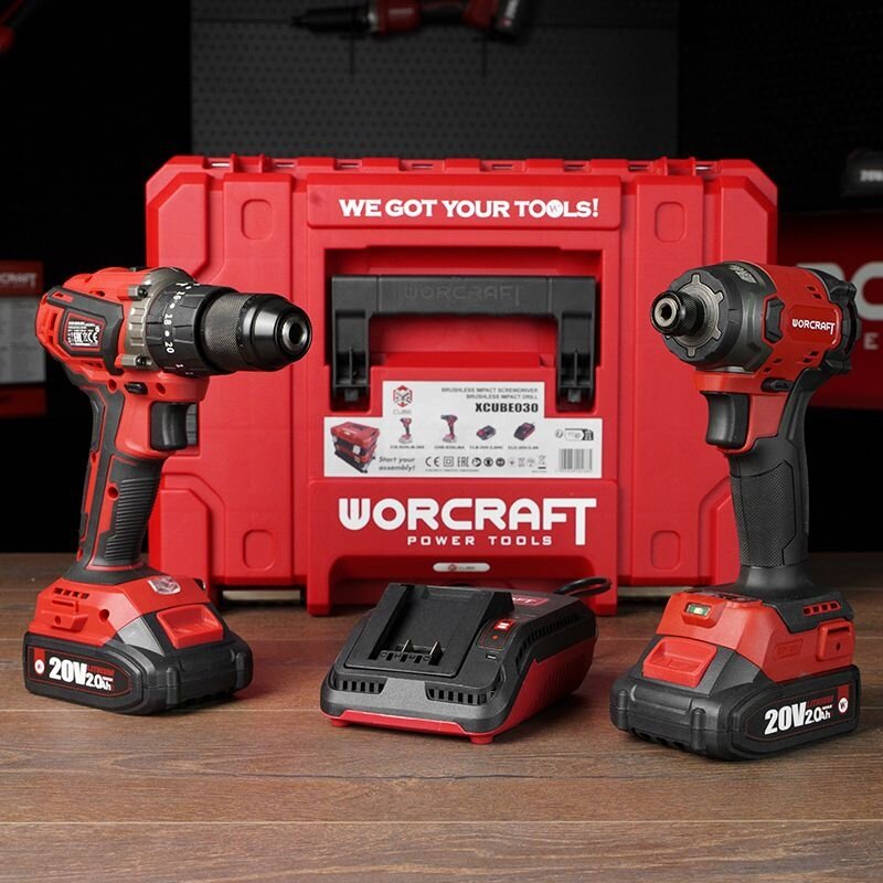 Li-ion akumulatora triecienurbis un triecienatslēga WORCRAFT komplekts (BMC)