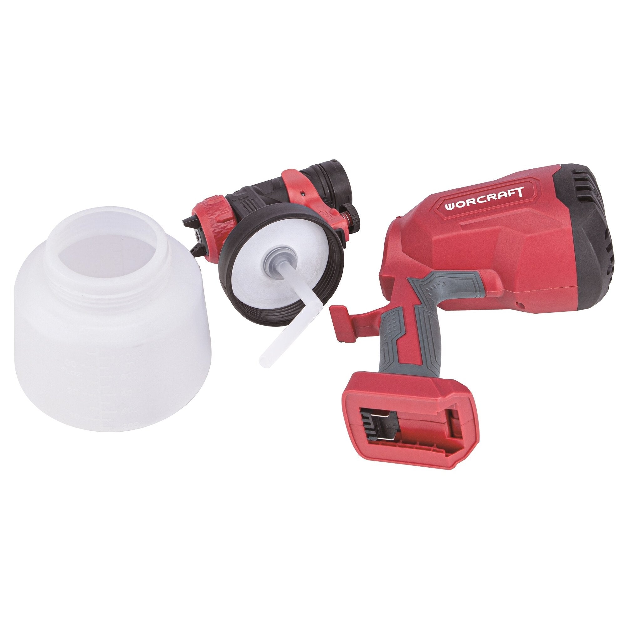 Ion bezvadu smidzināšanas pistole Ø1,8 mm, Ø2,6 mm WORCRAFT 20 V LI-ION