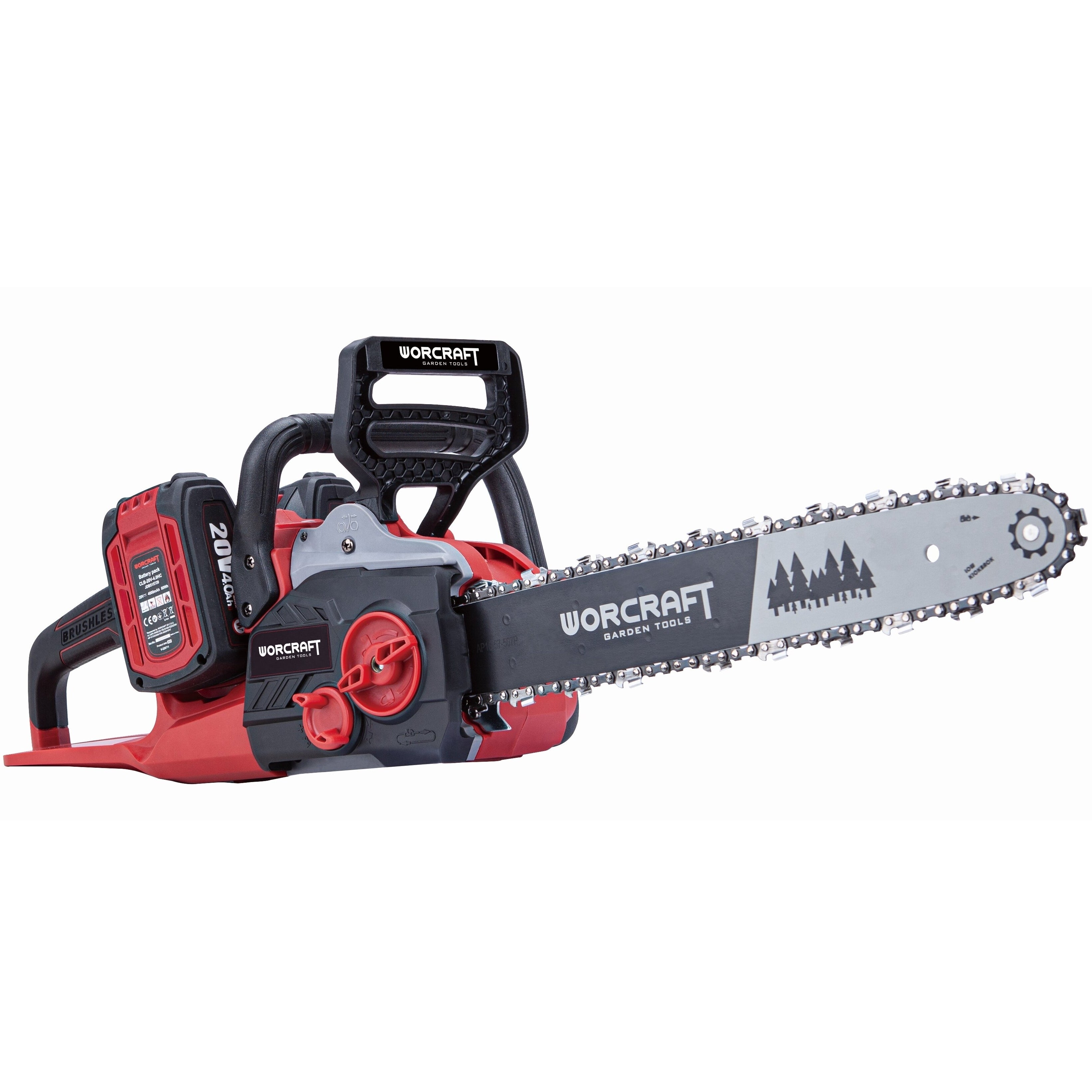 Li-ion bezvadu motorzāģis WORCRAFT 40 V (20 V + 20 V)