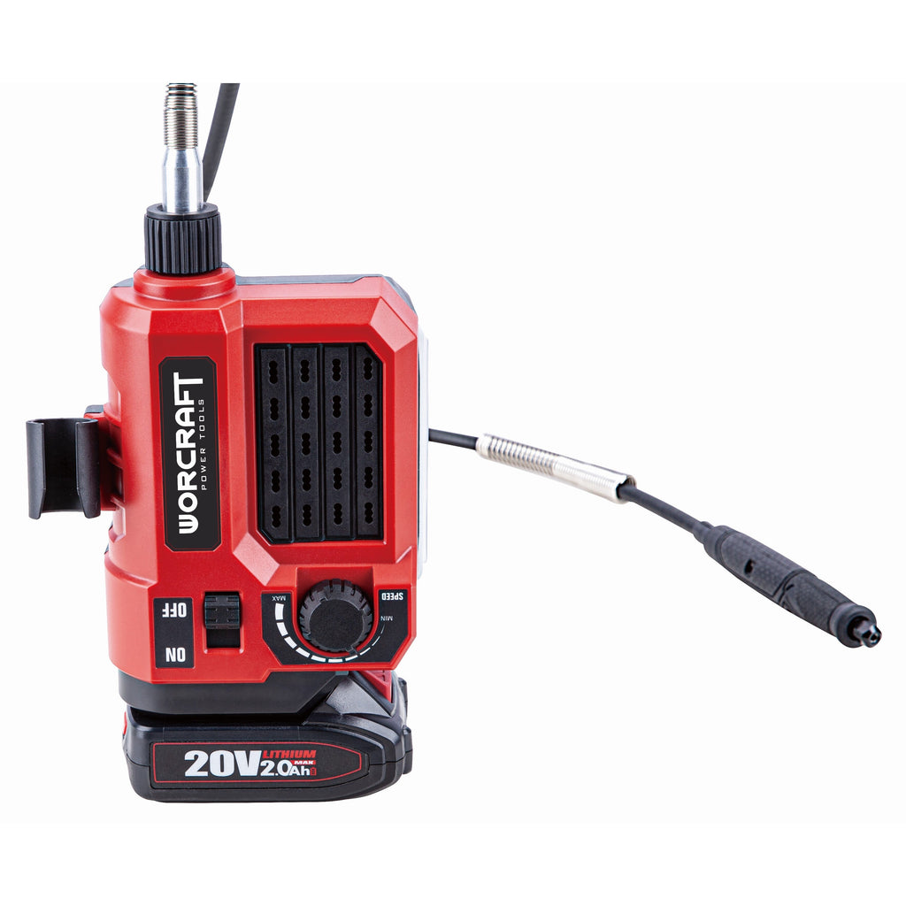 Li-ion bezvadu mini slīpmašīna ar piederumiem WORCRAFT 20V