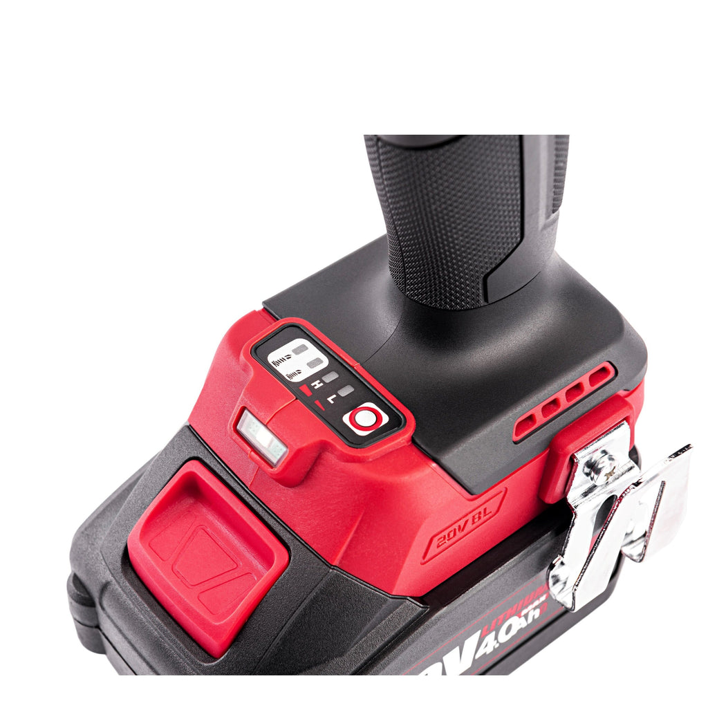 Li-ion bezsuku bezvadu triecienatslēga 1/4'' HEX WORCRAFT 20V (BMC) 2,0 Ah