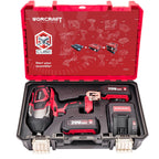 Li-ion bezsuku bezvadu triecienatslēga 3/4'' 1800 Nm WORCRAFT 20 V komplekts XCUBE kastē