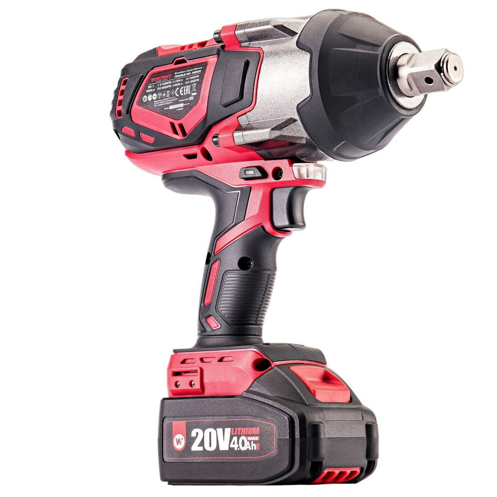 Li-ion bezsuku bezvadu triecienatslēga 3/4'' 1800 Nm WORCRAFT 20 V komplekts XCUBE kastē