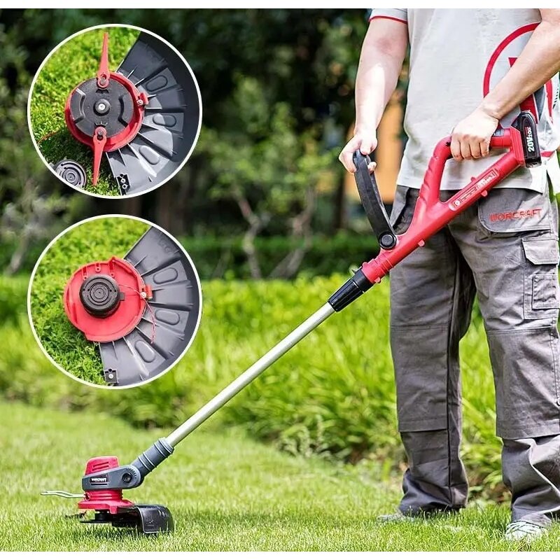 Li-ion bezvadu zāles trimmeris ar piederumiem WORCRAFT 20V