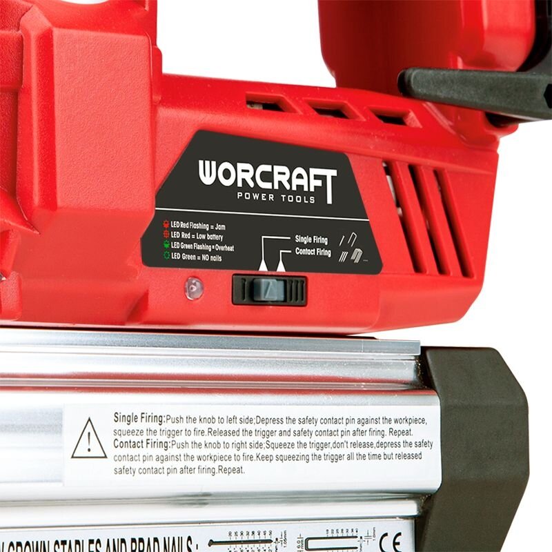 Li-ion bezvadu kombinētais naglu pistoles WORCRAFT 20Vi