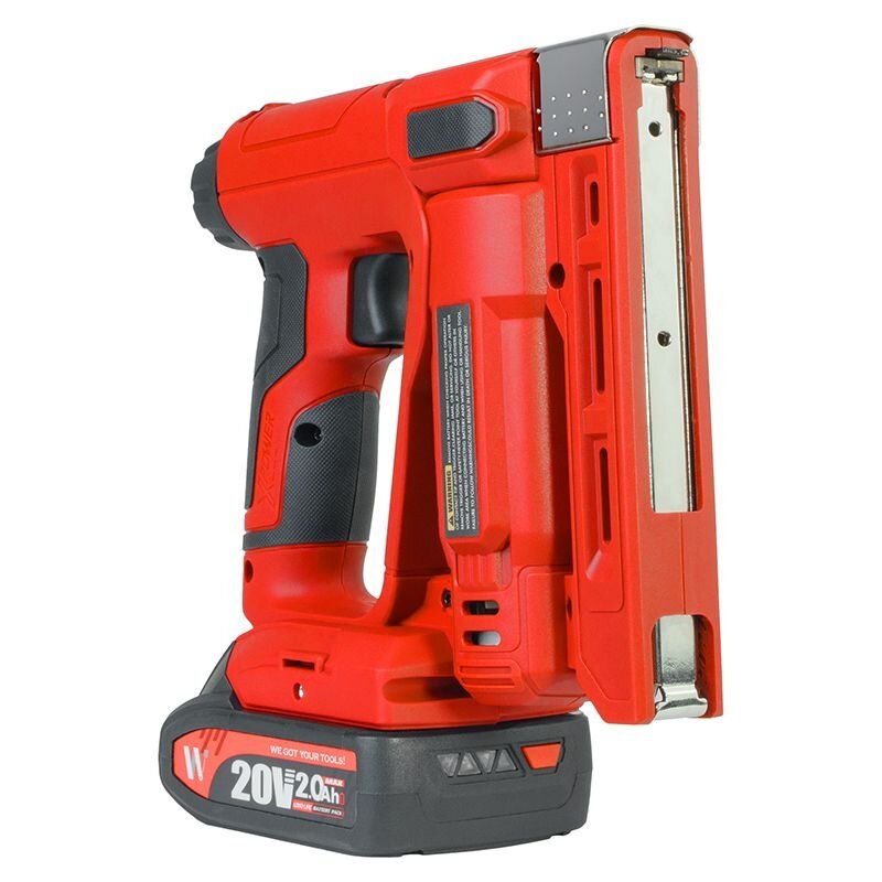 Li-ion bezvadu naglu un skavu pistole WORCRAFT 20 V, 2,0 Ah