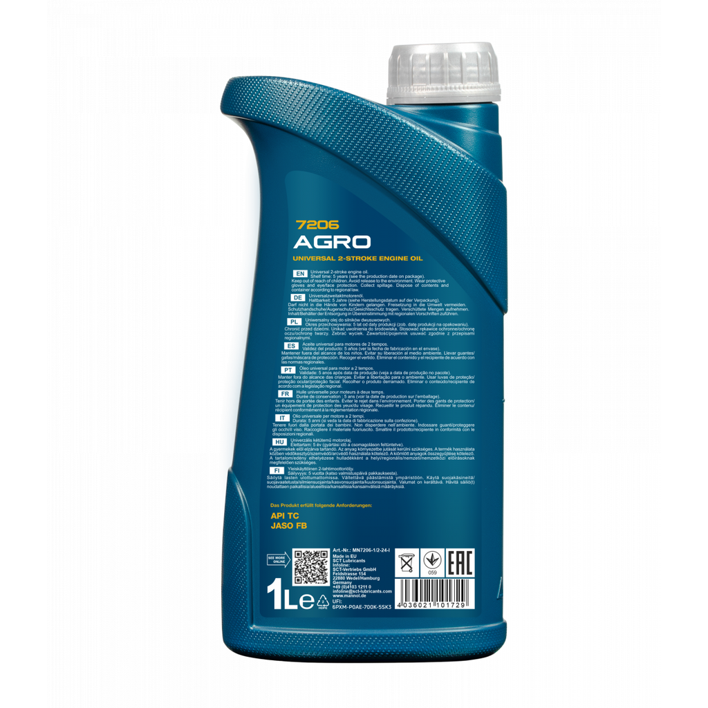 MANNOL 2 taktu eļļa AGRO 1l