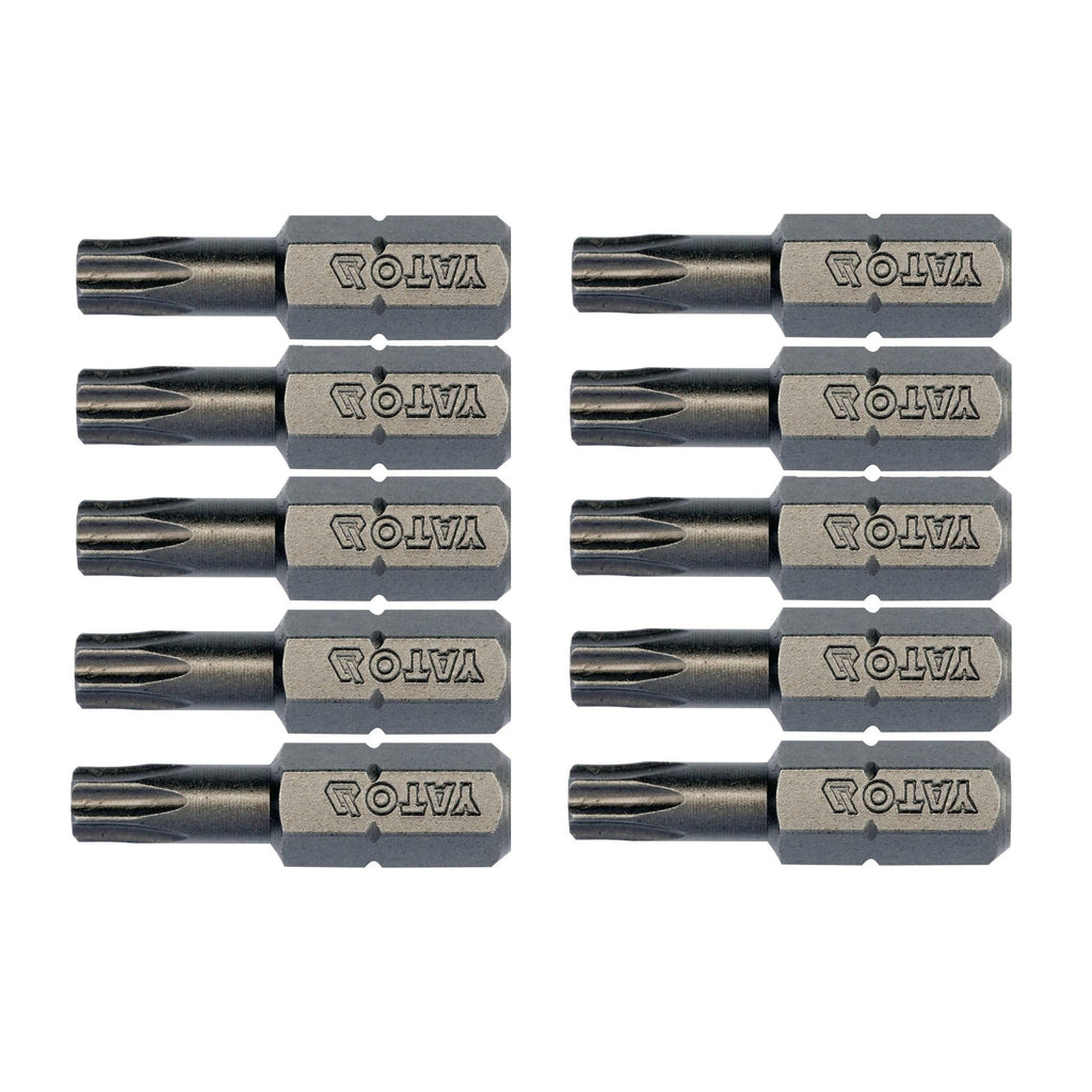 1/4" TORX uzgalis, 10 gab. T25 x 25 mm garš